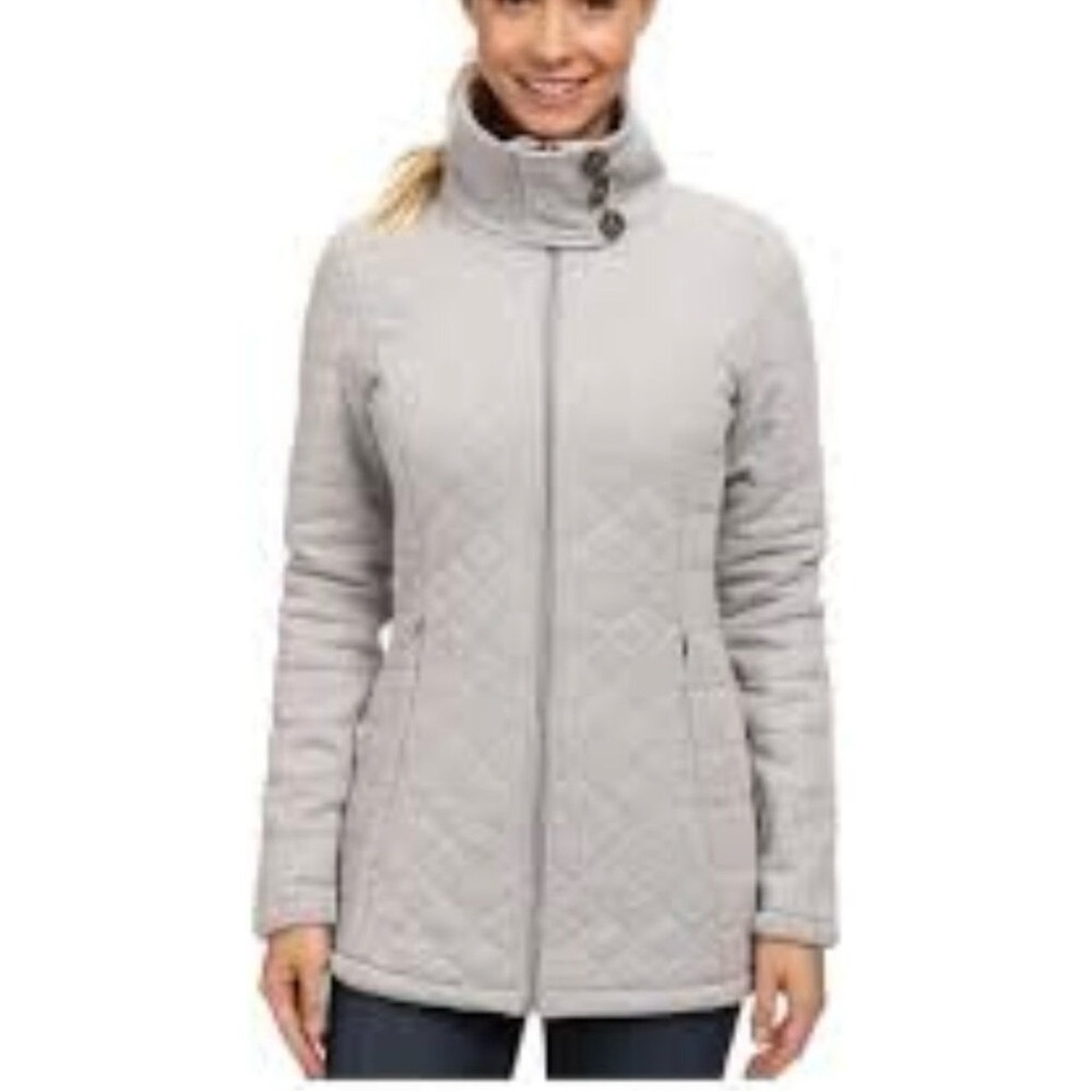 The North Face Women's Carolina Gray Quilted Zip Up Puffer Jacket Size XL